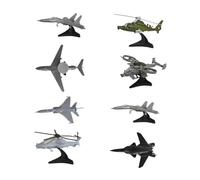 F Fityle 8 Pieces DIY Aeroplane Model Miniature Plane Collection Lightweight for Tabletop Gaming Multifunctional Assembly Model, Style A