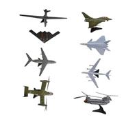 F Fityle 8 Pieces DIY Aeroplane Model Miniature Plane Collection Lightweight for Tabletop Gaming Multifunctional Assembly Model, Style B