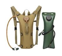 F Fityle 8L Pack, Multipurpose Hiking Backpack with 3L Bladder for Hiking Men Women, Khaki