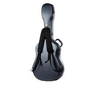 F Fityle Acoustic Guitar Hard Case for 40 and 41 Inch Instruments Contoured Shape with Soft Fiber Lining Built in Combination Lock Suitable for Lessons Studio, with Strap