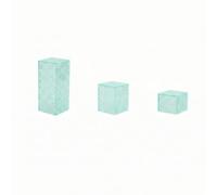 F Fityle Acrylic Display Stand Dessert Pedestal Riser Block Plinth With Modern Ice Like Texture For Tiered Presentation Of Cakes , Light Green , size to 10