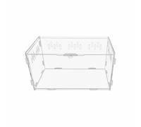 F Fityle Acrylic Terrarium Reptile Enclosure Habitat Vivarium Transparent Acrylic Housing With Wide And Side Vents For Easy Access Door Suitable for small, A Type 20x15x15cm