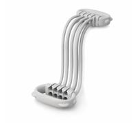 F Fityle Adjustable Foot Band Resistance Exercise Pedal Compact Elastic Tube Exerciser With Secure Foot Straps And Ergonomic Handle For Full Body Work Suitable, Gray