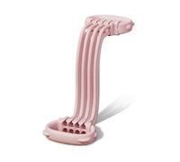 F Fityle Adjustable Foot Band Resistance Exercise Pedal Compact Elastic Tube Exerciser With Secure Foot Straps And Ergonomic Handle For Full Body Work Suitable, Pink