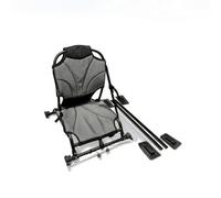 F Fityle Adjustable Kayak Seat With Thick Cushion High Back Comfort Rail Based Installation System Strong Aluminum Frame suitable for kayaking fishing river paddling open water