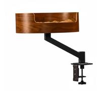 F Fityle Adjustable Resting Cat Bed Clamp On Elevated Perch Wooden Bowl Mounted Sturdy Arm Soft Pad suitable for shared workspaces home study areas tiny homes, Basic Model