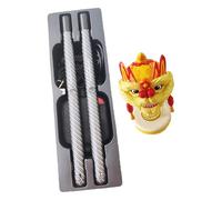 F Fityle Air Drum Set Air Hit Drum Kit Chinese Traditional Portable Lion Dance Toy Drumsticks for Kids Music Lovers Friends