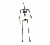 F Fityle Animation Mannequin Frame Stop Motion Armature Puppet Skeleton Figure Armature With Lockable Joints Stainless Support For Sitting Standing Crouching, 28 Cm