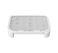 F Fityle Anti-slip Cat Litter Mat, Versatile And Easy to Use, with A Ramp to Contain The Litter. Ideal for The Bathroom And.., White 9cm