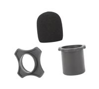 F Fityle Anti-slip Ring Microphone Sponge Cover Mic Accessories Bottom Rod Sleeve Microphone Windscreen Cover for Speech Performance, Black