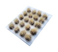 F Fityle Artificial Model Grass Tufts Terrain Model Kit DIY Fake Grass Lowland Shrubs Tuft for Dioramas Terrain Landscape Sand Scene, Light Brown