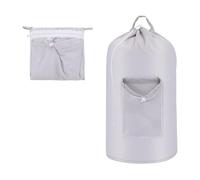 F Fityle Backpack Laundry Bag Dirty Clothes Bag 40x76cm Heavy Duty Travel Friendly with Shoulder Straps for Apartment College Dorm, gray