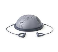 F Fityle Balance Training Ball Half Dome Balance Stability Core Exerciser With Resistance Rope PVC Build For Coordination Practice, Grey, Grey, 59.8cm
