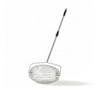 F Fityle Ball Collector Device Rolling Picker Basket Ball Retriever with Telescopic Adjustable Handle Stainless Steel Wire Head, Olive-Shaped Enlarged Tennis Ball Picker