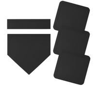 F Fityle Baseball Field Equipment Rubber Base Set With Home Plate Pitcher Plate Base Markers Throw Down Bases Flat Profile Design Suitable for Coaches Teachers Athletes Training, Black