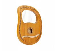 F Fityle Beginner Hand Harp String Instrument Lap Harp Portable Ergonomic Shape With Clear Note Guidance On Bridge Suitable for new lessons music education, 19-String, Box Wheat Wood 2