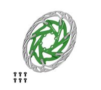 F Fityle Bike Disc Brake Rotor with Screws 160mm Replace Men Women Heat Dissipation Rotor Braking for Sports Mountain Bike, Green