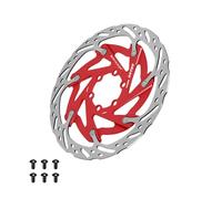 F Fityle Bike Disc Brake Rotor with Screws 160mm Replace Men Women Heat Dissipation Rotor Braking for Sports Mountain Bike, Red