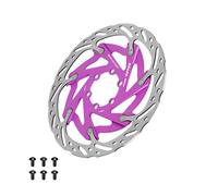 F Fityle Bike Disc Brake Rotor with Screws 160mm Replace Men Women Heat Dissipation Rotor Braking for Sports Mountain Bike, Purple