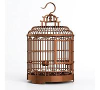 F Fityle Bird Cage Round Cage Aviary Enclosure Habitat With Hook Make Removable Build suitable for small pet birds office desks hanging poles, Standard