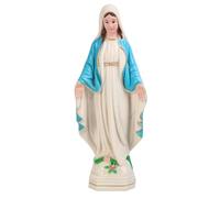 F Fityle Blessed Mary Figure Our Lady of Lourdes Figure Religious Gfit Creative Hand Painted Collection Sculpture, Blue