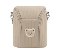 F Fityle Breast Milk Travel Bag Pump Bag Detachable Strap Multipurpose Breastmilk Storage Container for Nursing Outdoor, Brown