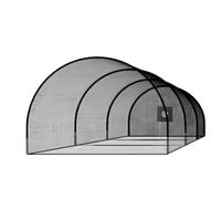 F Fityle Cage Baseball Batting Cage Training Net Practice Cage With Polyester Netting And Metal Hardware For Quick Assembly Suitable for backyard practice club, 12-10-8FT