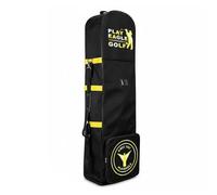 F Fityle Case Golf Carrier Bag Bag Golf With Rolling Wheel System And Structured Body In Oxford Cloth Suitable for airport security lines shuttle buses concourses, Yellow
