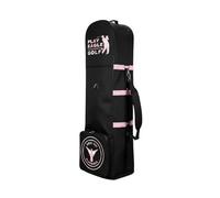 F Fityle Case Golf Carrier Bag Bag Golf With Rolling Wheel System And Structured Body In Oxford Cloth Suitable for airport security lines shuttle buses concourses, Pink
