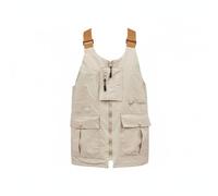 F Fityle Casual Vest Utility Vest Convertible Bag Harness Vest Travel Vest With Quick Change Zip And Multi Pocket Layout In Lightweight Polyester Suitable for hiking trail walks fishing, Khaki, M