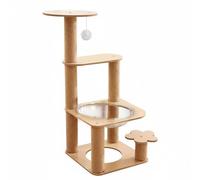 F Fityle Cat Climbing Structure Cat Furniture With Scratching Posts And Surfaces On Wide Base Suitable for indoor play areas cat rooms, Wood, Space Capsule K12