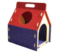 F Fityle Cat House, Hideaway Durability, Play and Rest, Scratch Resistant Easy Assembly Warm Funnest Cozy Cat Bed Cave Shelter, Style B