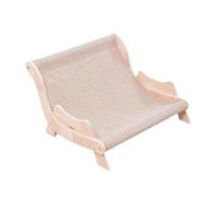 F Fityle Cat Lounge Chair Hammock Scratching Decorative Cozy Wooden Sturdy Beach Chair recliner Indoor Outdoor Use Kittens, 50x47x30cm