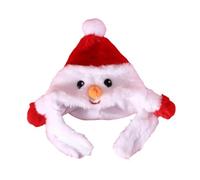 F Fityle Cat Santa Hat Santa Claus Hat Christmas Photo Props Toys Decoration Small Dog Christmas Costume Xmas Outfit for Doggy Puppy, Snowman, S