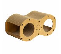 F Fityle Cat Scratching House Cat Scratcher Lounge Bed Tunnel Condo With Build Scratch Encouraging Texture To Protect Furniture suitable for multi cat homes indoor play minimalist