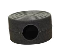 F Fityle Cat Tunnel Bed Round Pet Bed Pet Cave for Kittens And Small Pets Playing, Dark Gray