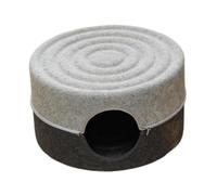 F Fityle Cat Tunnel Bed Round Pet Bed Pet Cave for Kittens And Small Pets Playing, Light Dark Gray