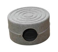 F Fityle Cat Tunnel Bed Round Pet Bed Pet Cave for Kittens And Small Pets Playing, Light Gray