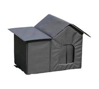 F Fityle Cats House Cat Sleeping Bed Oxford Cloth Play Comfortable Puppy Versatile Lightweight Rest Stable Supplies Kennel, Black