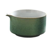 F Fityle Ceramic Matcha Bowl Handcrafted Chawan Accessories with Spout Mixing Traditional Porcelain Tea Bowl for Tea Lovers Friends, Cyan