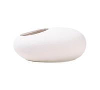 F Fityle Ceramic Vase Flower Arrangement Modern Japanese Flower Pot Tabletop Ornament for Office Living Room Dining Table Shelf Party, White