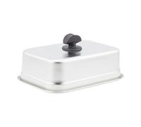 F Fityle Cheese Melting Dome Grill Dome Rectangular, Stainless Steel Basting Steaming Cover for Barbecue Sandwiches, Patties, Burgers, 16.3cmx10cmx6.5cm