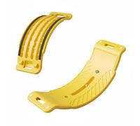 F Fityle Children Balance Board Kids Wobble Board Rocker Board Use Slide Lounge Area Rounded Corners Suitable for indoor play preschool therapy rooms, Array, Yellow