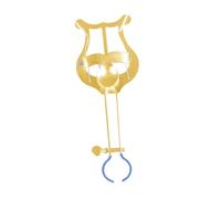 F Fityle Clarinet Lyre Holder Clarinet Oboe Sheet Music Clip Universal Professional Iron Clarinet Sheet Music Lyre for Marching Band, 14.7x2.3x4.6cm