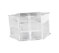 F Fityle Clear Fillable Cake Stand Cupcake Tray Hexagon Centerpiece Simple Acrylic Cylinder Display Riser for Celebration Table Party