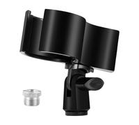 F Fityle Clip Adjustable Outer Diameter Range 1.26" from 2.3" Sturdy for Mic Stand Spring Clips Accessory Large Mic Holder, with Screw Adapter