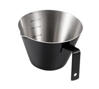 F Fityle Coffee Measuring Cup Pouring Cup Milk Pitcher Jug Reusable 100ml Accessories Stainless Steel for Bar Home Restaurant Cooking, Black