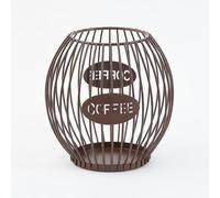 F Fityle Coffee Shelf Pod Holder Capsule Basket Countertop Organizer Storage Bin Metal Rust Resistant Iron Frame Nordic Lantern Touch suitable for lobby , Coffee , S