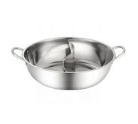 F Fityle Compartment Cookware Yin Yang Soup Pot, 34cm, Without Lid