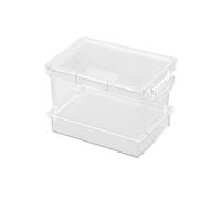 F Fityle Container Transparent Habitat Feeding Port Secure Lid Design Suitable for Shelf Indoor Breeding 13.5x9x10cm
